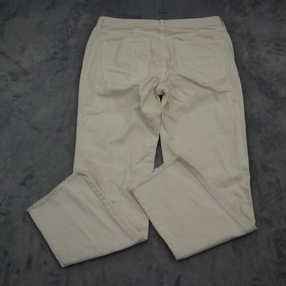 We The Free Pants Womens 28 Ivory Denim Straight Leg Mid Rise Casual Jeans - Picture 8 of 14